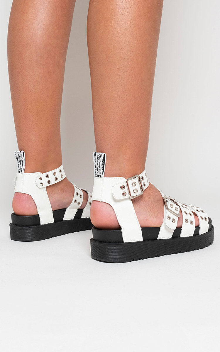 Chunky Platform Eyelet Sandals