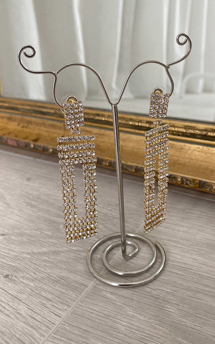 Diamante Drop Earrings