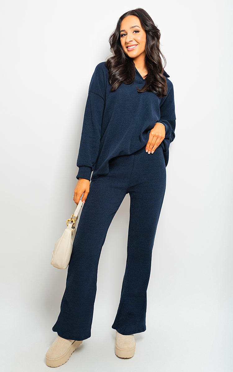 Collared Long Sleeve & Trouser Co-ord Set