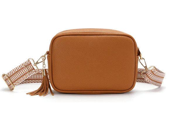 Faux Leather Bag with Strap Detail