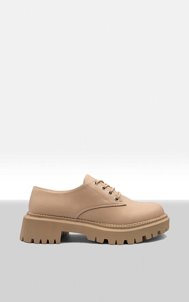 Chunky Faux Leather Derby Shoes